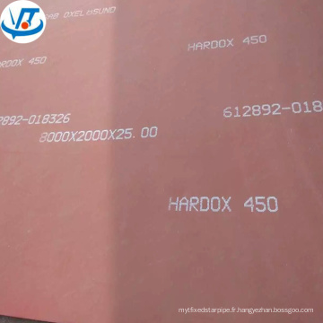 Hardoxs 400 plaque en acier résistant à l&#39;usure / Hardoxs 450, Hardoxs 500 résistant à l&#39;abrasion Tôle d&#39;acier